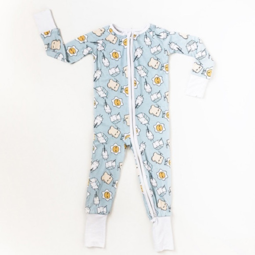 Little Sleepies Blue Breakfast Buddies Zippy - 0-3m